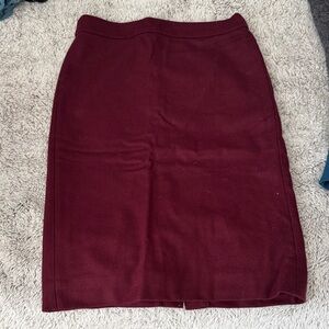 J. Crew Burgundy Pencil Skirt
